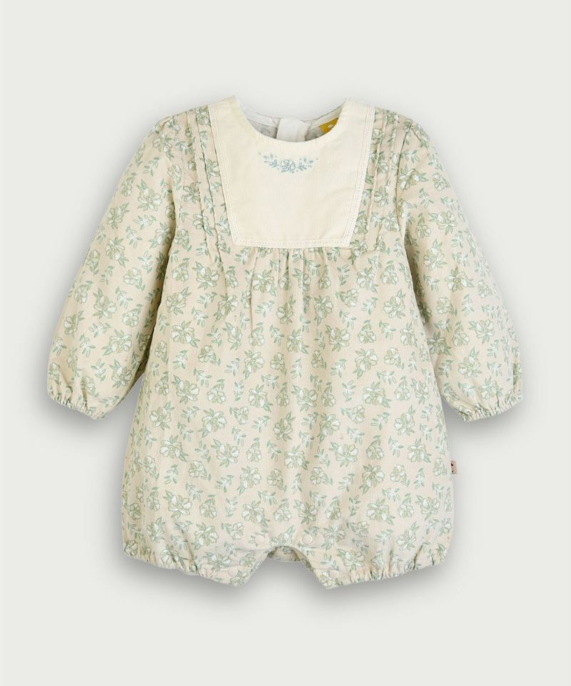 2点セット】コーデュロイフラワー長袖カバーオール＆レギンス