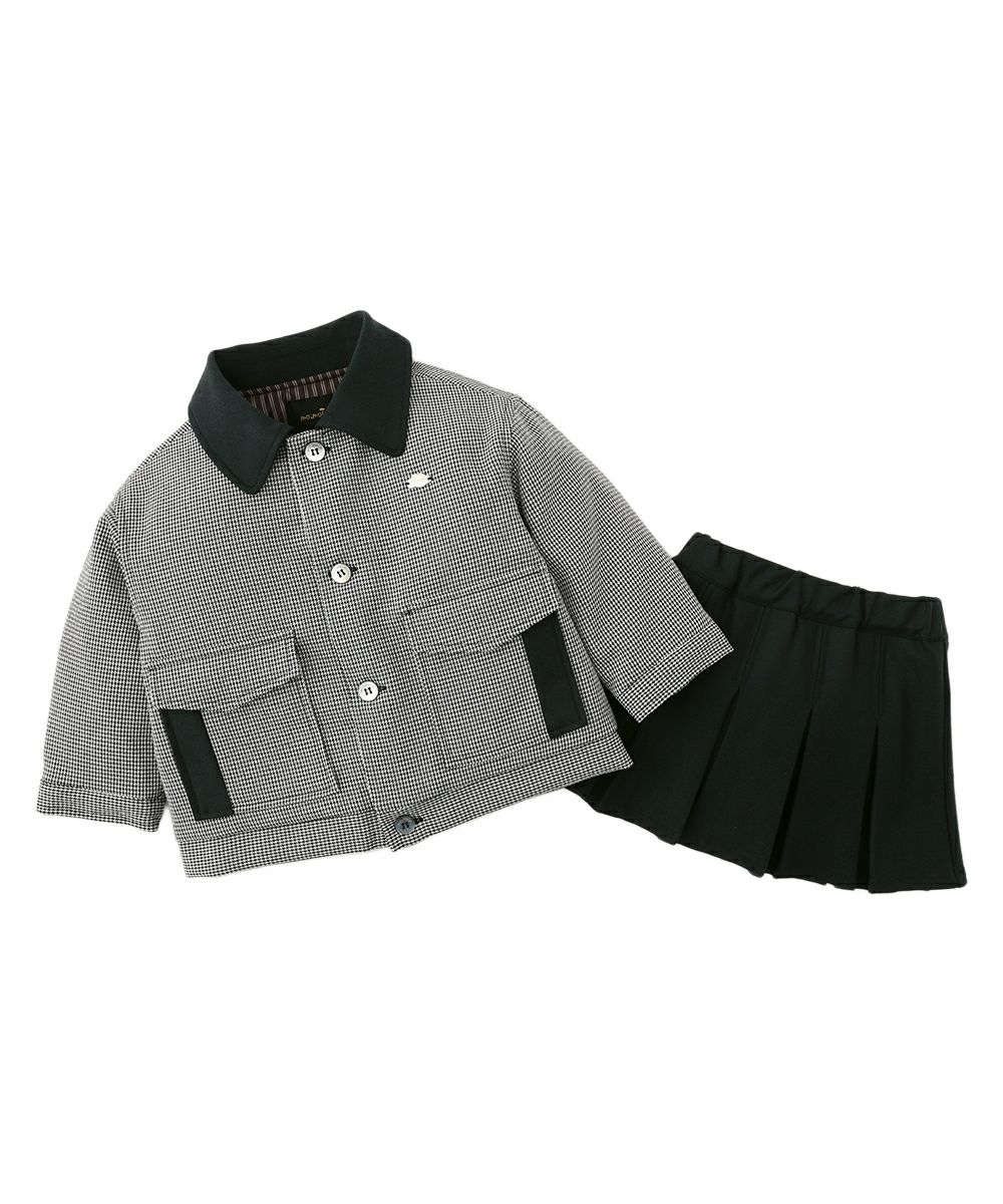 BEAUTY&YOUTH RE:NEWOOL セットアップ 千鳥柄 ウール プレミアムライン】【セットアップ】千鳥チェックパデットジャケット