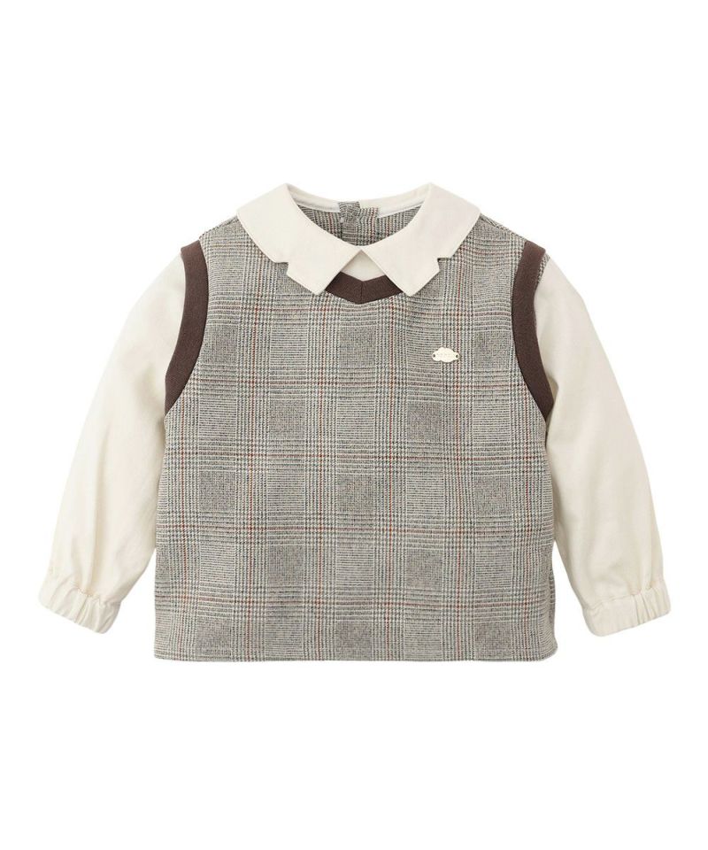 プレミアムライン】【セットアップ】グレンチェックトップス&パンツ