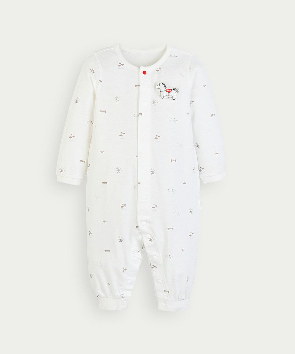 2点セット】ポニー長袖ロンパース＆スタイ | おしゃれな子供服 moimoln