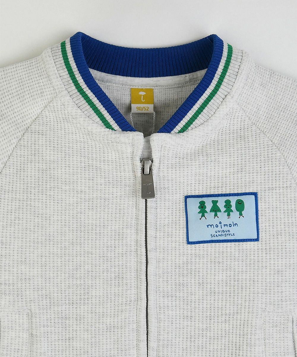 カラーラインワッフルZIPブルゾン | おしゃれな子供服 moimoln