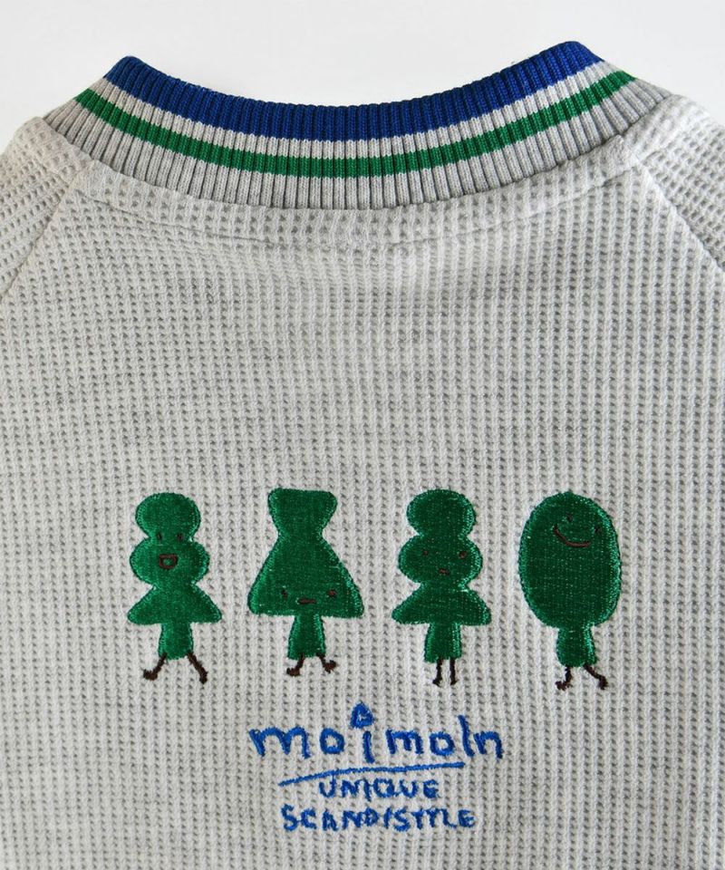 カラーラインワッフルZIPブルゾン | おしゃれな子供服 moimoln