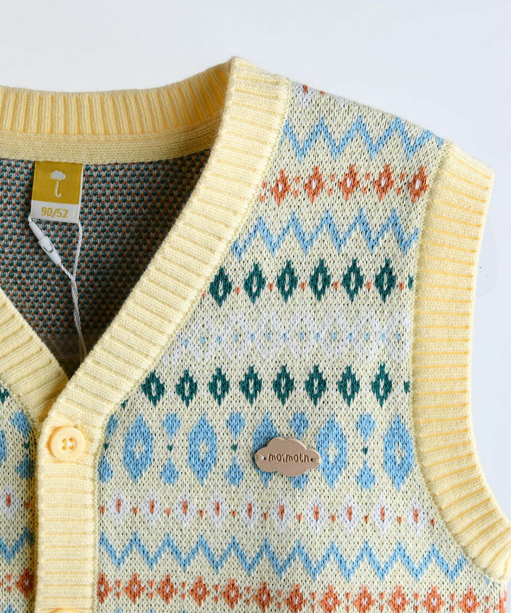カラフルウェーブ柄ニットベスト | おしゃれな子供服 moimoln