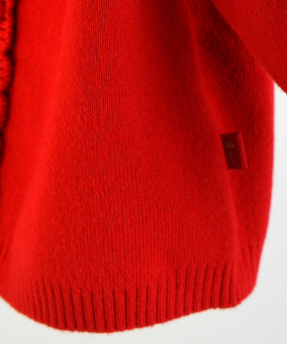 フラワーニット長袖カーディガン | おしゃれな子供服 moimoln