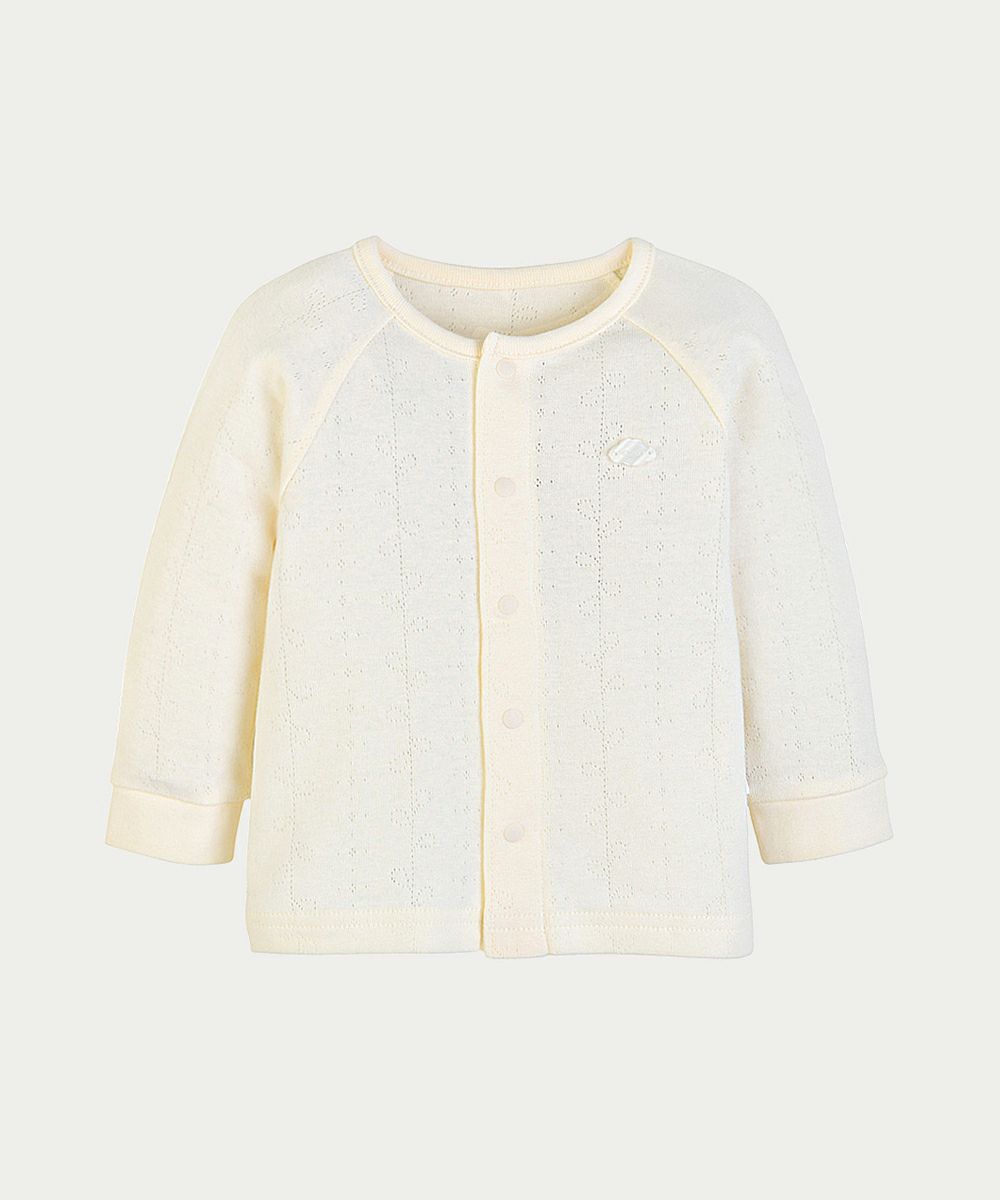 70-80サイズ：前スナップボタン全開き