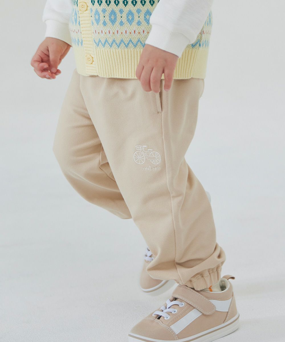 自転車モチーフ刺繍 ストレッチジョガーパンツ | おしゃれな子供服